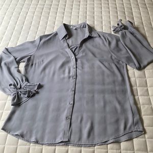 Express portofino grey blouse